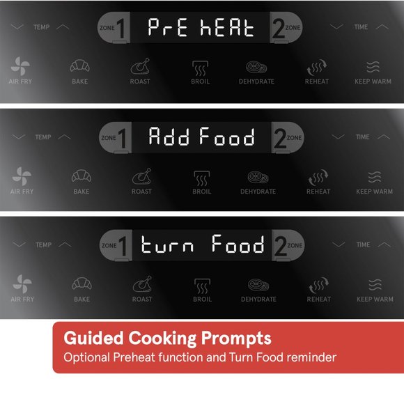 9 Qt 7-in-1 Dual Basket Digital Air Fryer with Smart Finish and Guided Cooking - Picture 6 of 13